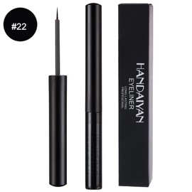 Coloured Eyeliner, Matte Liquid Eyeliner, Black Eyeliner Long-Lasting Waterproof Liquid Eye Liner, Highly-Pigmented Colourful Eyeliner for Eye Makeup Tools, Black, White(Only Black)