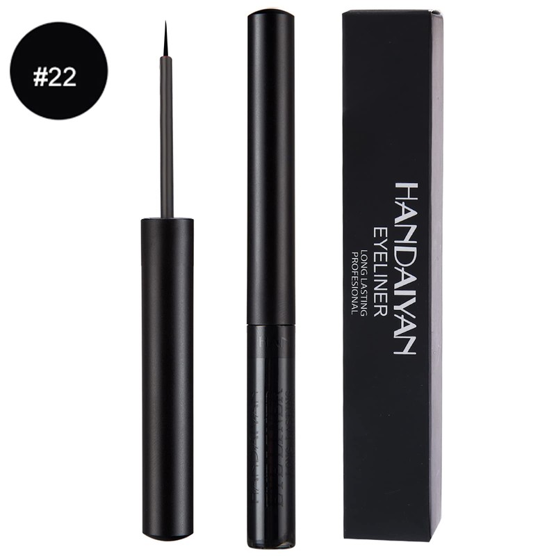 Coloured Eyeliner, Matte Liquid Eyeliner, Black Eyeliner Long-Lasting Waterproof Liquid