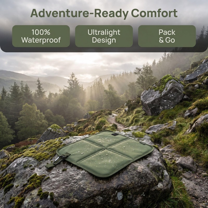 Vrexziy Folding Sit Mat, 2 Pack Portable Waterproof Outdoor Cushion,