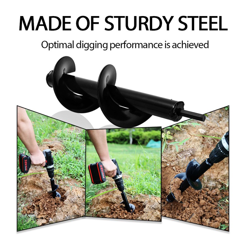Household Professional Garden Auger Spiral Drill Bit Drilling Tool Accessories