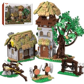 Medieval Building Set, Knight Training Ground Buildings Blocks for Adults, Teens DIY Toy Model Kits for Adult Boys Girls 12+ Home Office Art Decor Holiday Christmas Birthday Gift 1109PCS