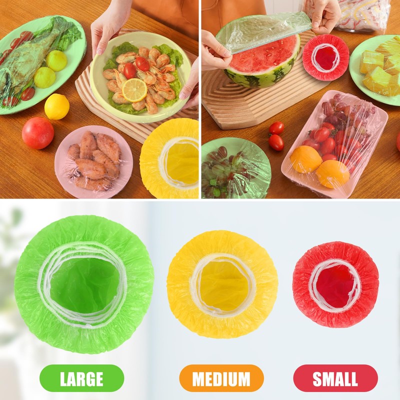 IWILCS Plastic Food Cover, Pack of 60 Bowls, Cups Covers,