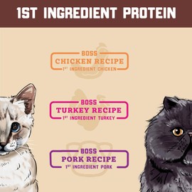 Boss Cat Complete & Balanced Freeze Dried Raw Diet for Cats, Chicken Recipe, 9 oz Bag (Bag of 2)