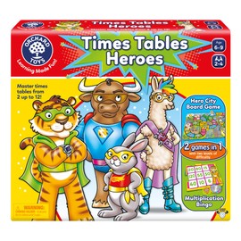 Orchard Toys Moose Games Times Tables Heroes. an exciting Multiplication Game, Superhero Play. for Ages 6-9 and for 2-4 Players