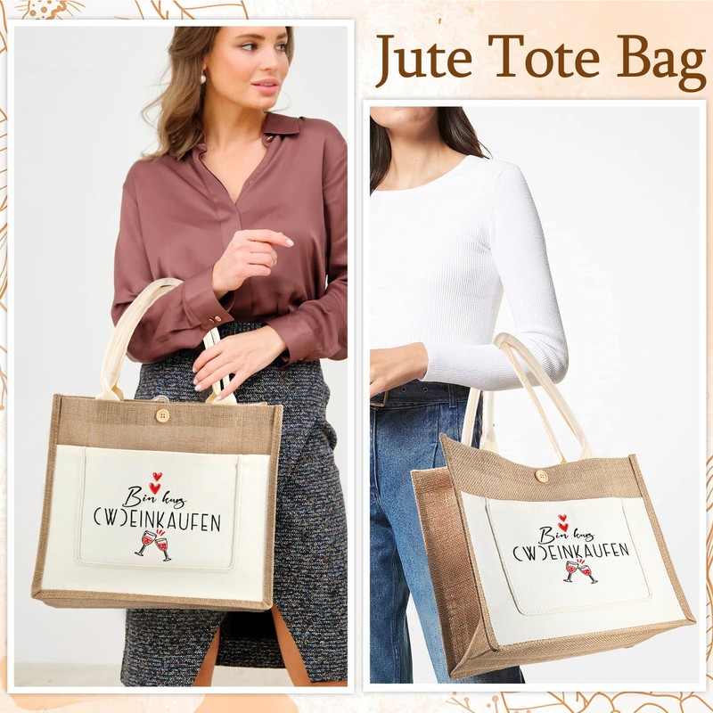 Tarklanda Jute Bag for Women, Gift Women's Jute Shopper Bag,