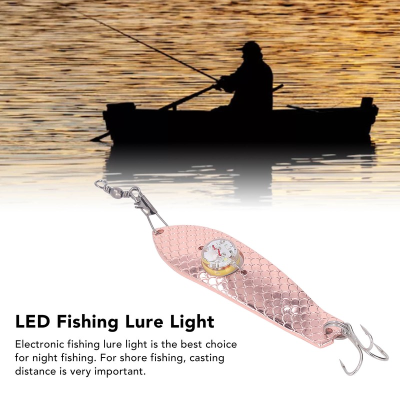 5PCS LED Fishing Lure Light Rustproof Stainless Steel LED Lighted