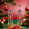 Mardi Gras Earrings for Women Layer Fleur De Lis Mask