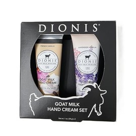 Dionis Goat Milk Hand Cream Set, French Vanilla and Lavender Vanilla, 1 oz, 2 Pack