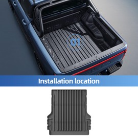 SMABEE Truck Bed Mat for BYD Shark 2025 2024 TPE All Weather Truck Bed Liner Heavy Duty Cargo Mat Trunk Mat Accessories Interior Black