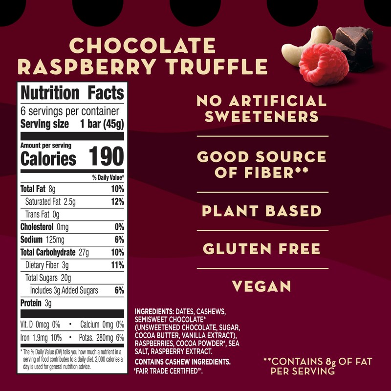Larabar Chocolate Raspberry Truffle Fruit and Nut Bars, Gluten Free