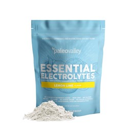 Paleovalley Essential Electrolytes Powder - Full Spectrum Lemon Lime Electrolyte Powder for Hydration, Energy and Muscle Recovery - No Sugar Added - 30 Servings