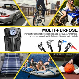 Lifeline FIRST Heavy Duty Portable Air Compressor Car Tire Inflator Electric Pump Auto 12V