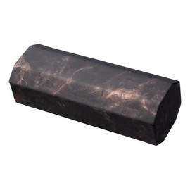 Pearl HO-12BL 092139 Eyeglass Case Hard Case Synthetic Leather Magnetic Large Large Marble Pattern Black