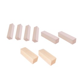 Operitacx 8pcs Natural Basswood Planks Unfinished Craft Blocks for DIY Painting and Decoration Smooth Surface Wood for Classroom Art Projects and Woodburning