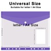 Colorlife Binder Pocket 12 Pack Plastic Envelopes Binder Folders 11