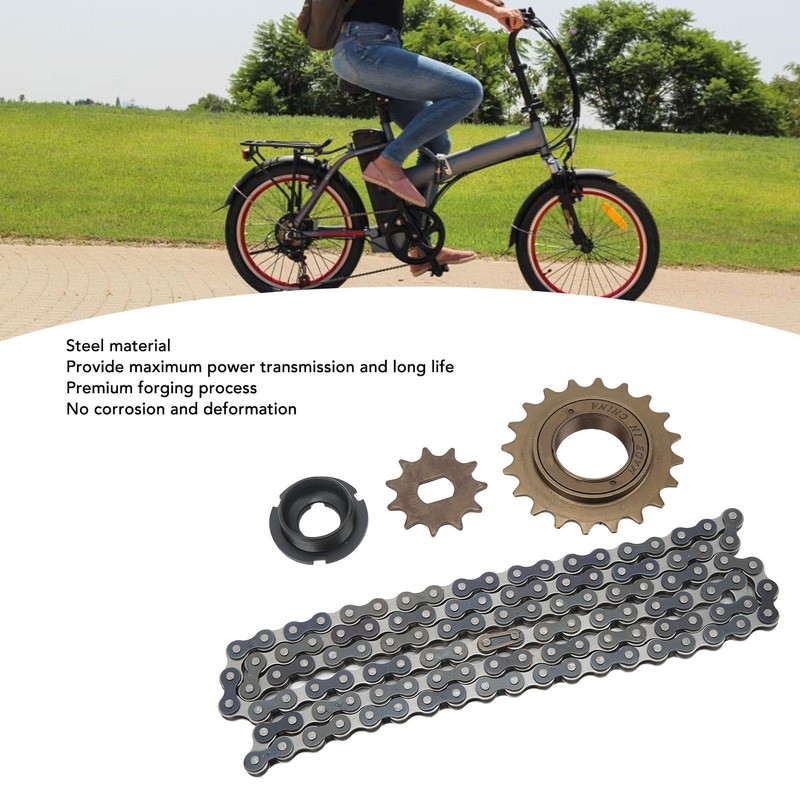 Electric Bike Sprocket Set Gold 11 Teeth Sprocket 114 Links