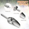 sourcing map Metal Ice Scoop, 9.8" x 3.5"Stainless Steel Ice