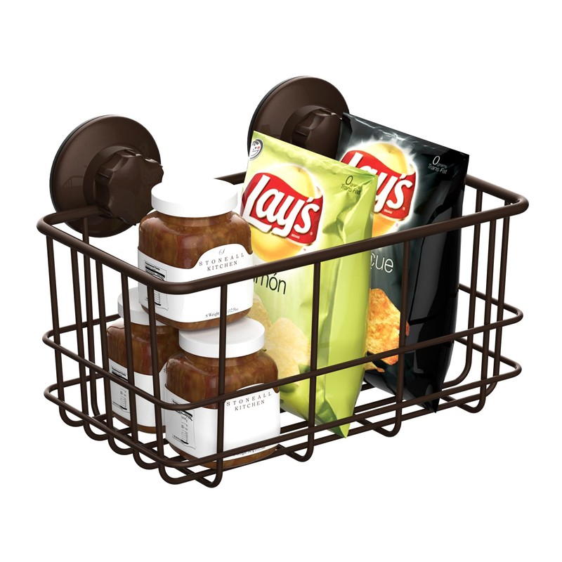SANNO Powerfu Suction Cup Shower Caddy Basket for Shampoo Combo
