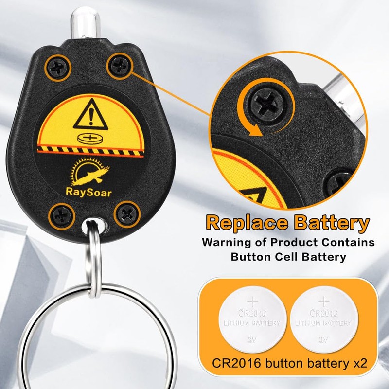 RaySoar 6 Pack 395nm Mini UV LED Keychain Flashlight UV