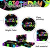 Kotkiddy 20 Neon Party Servietten mit bunten Tropfen und Happy