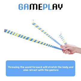 HannaFires 10PCS Classic Retro Telescoping Popper Stick - Colorful Paper Telescopic Popping Wand Magic Trick Prop, Party Fun Atmosphere Tools, Birthday Housewarming Gift, Fun Party Favor