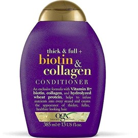 OGX® (Formerly Organix) Thick and Full Biotin Collagen Shampoo 385 ml + Conditioner/Conditioner 385 ml, For Thicker, Shiny Hair