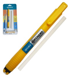 ZPStyle Retractable Click Pencil Eraser, Yellow Body, Pack of 1, Eraser Refill, Pen Style Retract Eraser, School Office Home Use, iZOFAX Black Ball Pen
