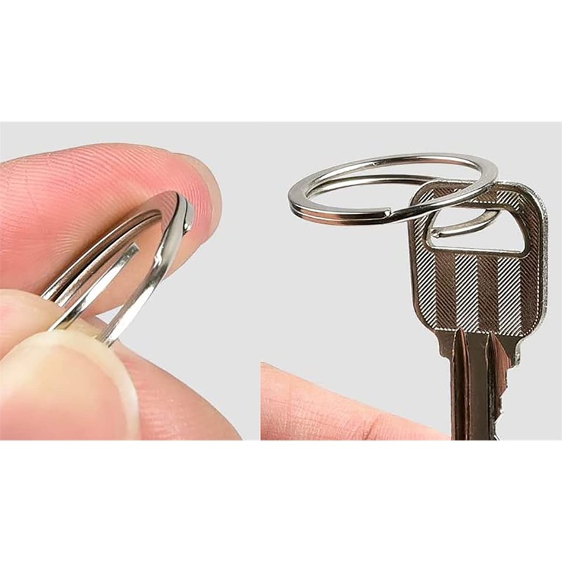10 Pcs 25mm 30mm Keyring Metal Flat Split Key Ring