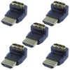 MaxLLTo 5 Pack Lot HDMI Right Angle Adapter M/F 270
