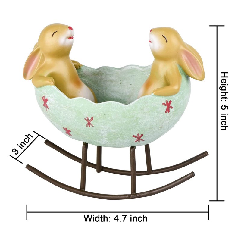 Bunnies in a Egg Cradle, Two Laughing Bunny Rabbits in