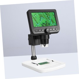 Operitacx Digital Microscope with Magnification Adjustable Bracket High Brightness Leds for Board Repair Jewelry Identification and Learning Black