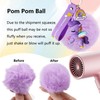 HONYJOOM Puff Keychain Pom Pom Keychain Cute Anime Key Chain