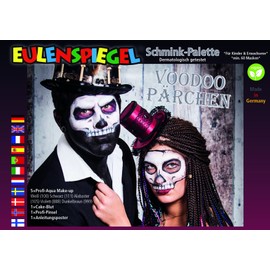 Eulenspiegel Voodoo 206379 Make-Up Palette for Approx. 60 Masks Vegan Make-Up Colours