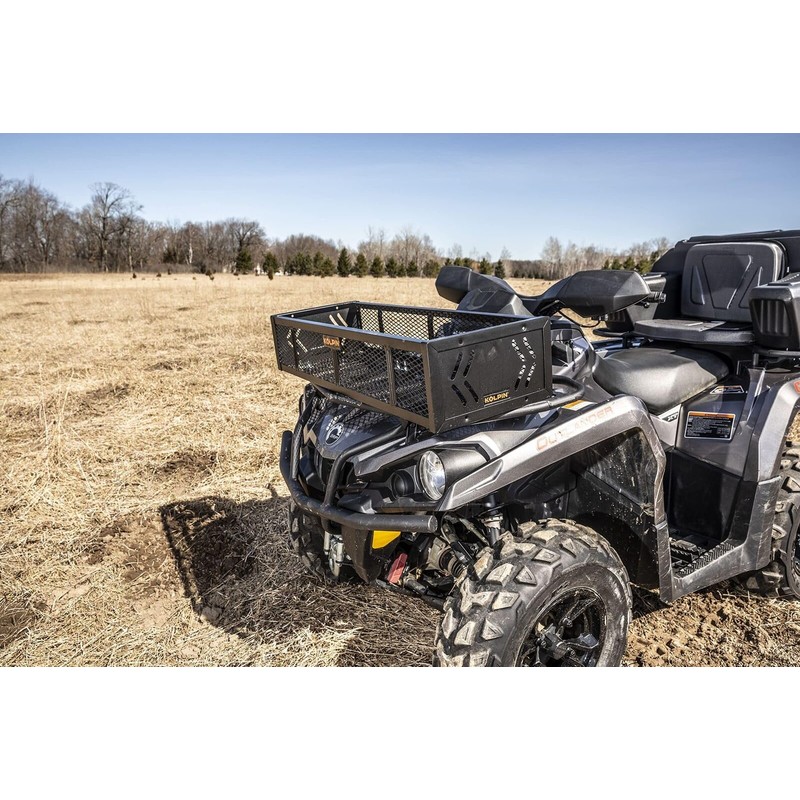 Kolpin 53360 ATV Front Rack Gear Basket, Black