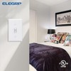 ELEGRP Single Pole Toggle Light Switch with Plate, 15 Amp,