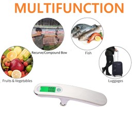 AHOSOUTLY Archery Bow Scale 110 lb/50 kg Recurve/Compound Bow Tuning Scale LCD Display g/oz/kg/lb with Backlight（Include Bandage）