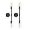FadimiKoo 2-Light Black Bathroom Light Fixtures, Modern Wall Sconces Lighting