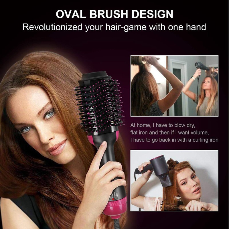 1200W Hot Air Comb 2 In1 ABS Multifunction Ion Technology