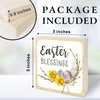 5" Happy Easter Wooden Block Sign Gift - Easter Blessing