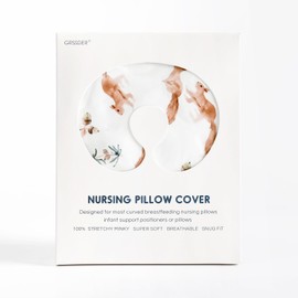 GRSSDER Nursing Pillow Cover Stretchy Minky Removable Nursing Covers for Breastfeeding Pillows, Ultra Soft Comfortable Slipcover for Boy and Girls, Stylish Pretty Squirrel