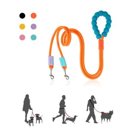 Homie Pettie Dog Leash Double Pull Leash for 2 Head and 1 Head, Multiple Dogs, Tangle Resistant, Adjustable, Gentle Leader, Easy Grip Sponge Handle, Shoulder Lead, Perfect for Outdoor Walks,
