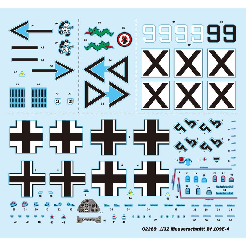 Trumpeter 1/32 Messerschmitt Bf109E4 German Fighter Model Kit