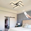 Shine LUEST Modern LED Ceiling Lights for Bedroom 26" Dimmable