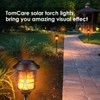 TomCare Solar Metal Flickering Flame Torches Waterproof Outdoor Heavy Duty
