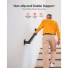 VEVOR Wall Mounted Stair Handrail, 4ft Black Iron Staircase Handrail