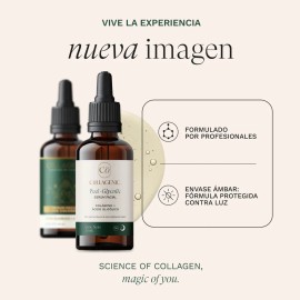 Sérum peeling AHA ácido glicólico + colágeno, renovación suave todo tipo de piel