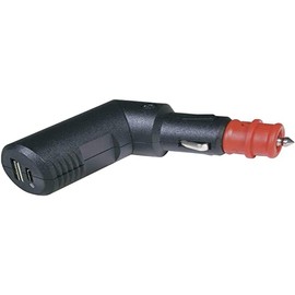 ProCar Angled Double USB-C®/A Charging Plug 12 V/5 V Load Capacity Max. = 3.6 A 12 V