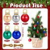 Pack of 100 Mini Christmas Baubles Set, Christmas Glitter, Tree