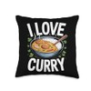 I Love Curry Delicious Bowl Design Throw Pillow