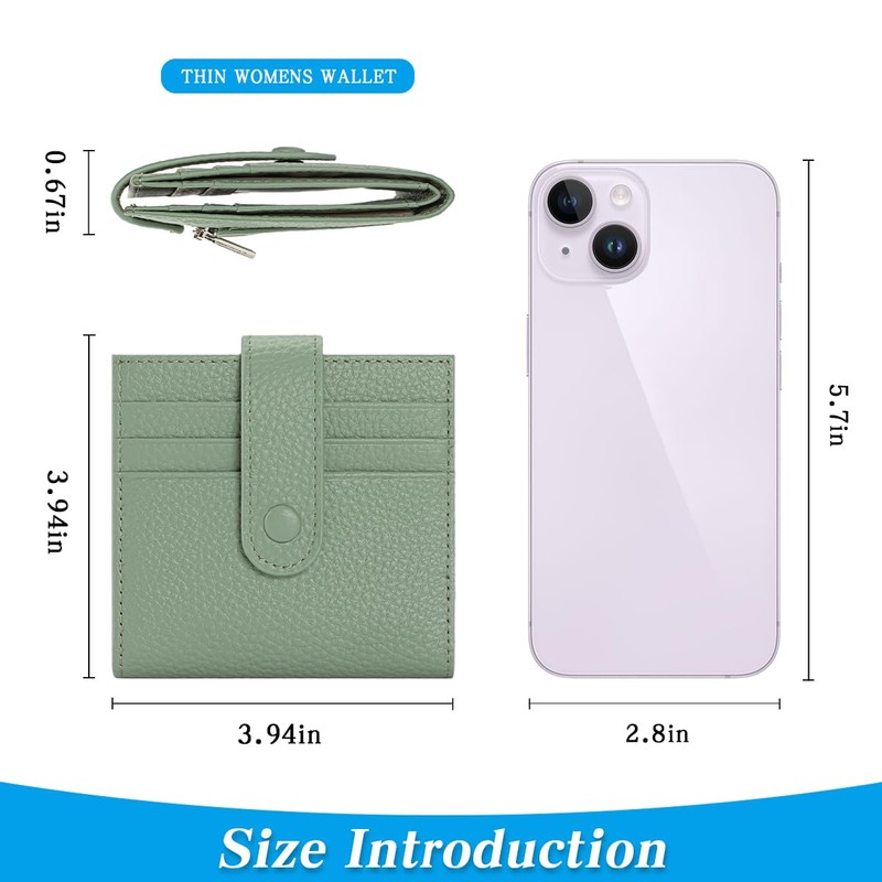 FREYAMIRA Small Wallet For Women Slim Leather Bifold Wallets RFID